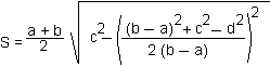 формула площади трапеции запись вывод